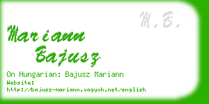 mariann bajusz business card